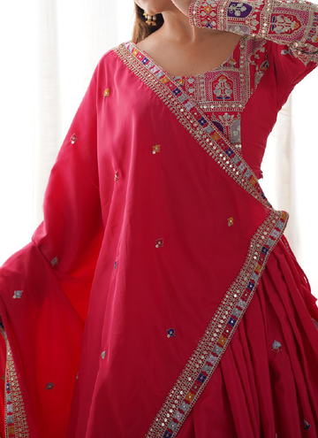 Amazing Crepe silk Festive and Party wear lehenga choli with sequin and coding dori work